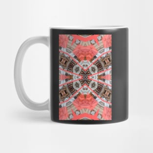 Living Coral Pantone Colour of the Year 2019 pattern decoration with neoclassical architecture Mug